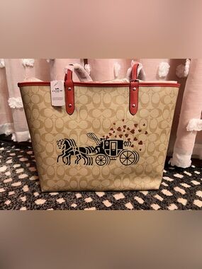 Coach Reversible City Tote Poppy